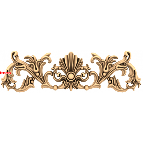 Decor Baroque ornament - 3D STL model for CNC