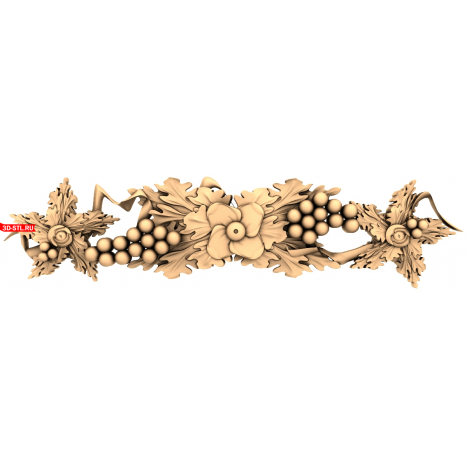 Leaves and Bouquets Decor - 3D STL model for CNC
