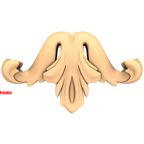 Elegant carved decor - 3D STL model for CNC