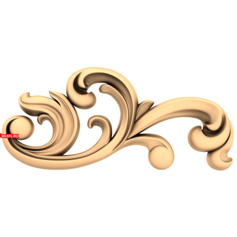 Elegant pattern - 3D model of steel for CNC machine