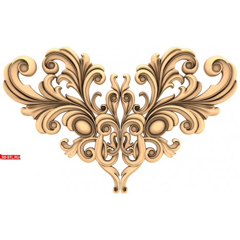Decor in STL format for CNC - Baroque ornament