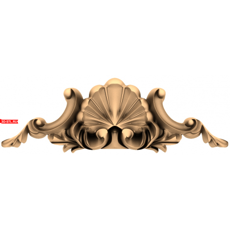 3D STL model of a seashell for CNC