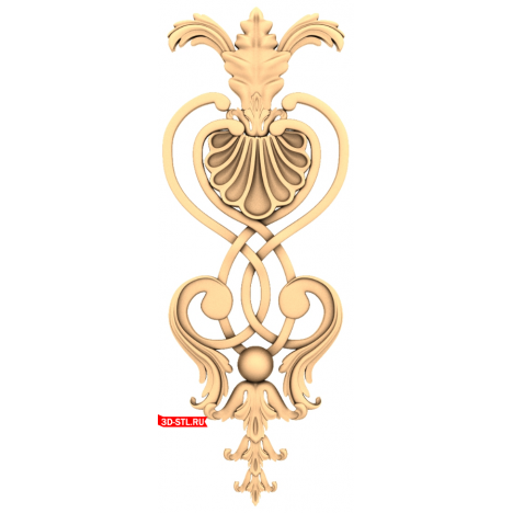 Ornamental Waterfall - 3D STL model for milling