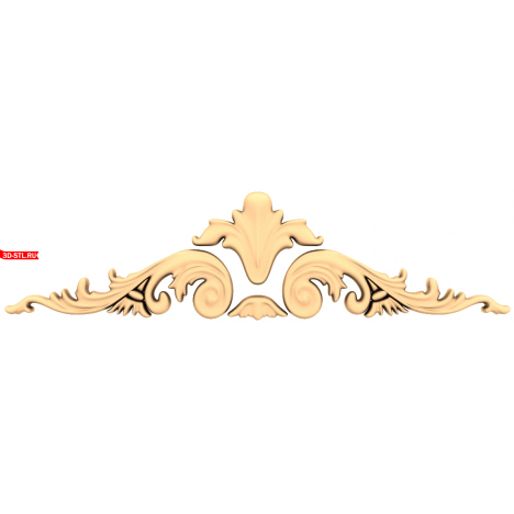 Baroque ornament - 3D model for CNC