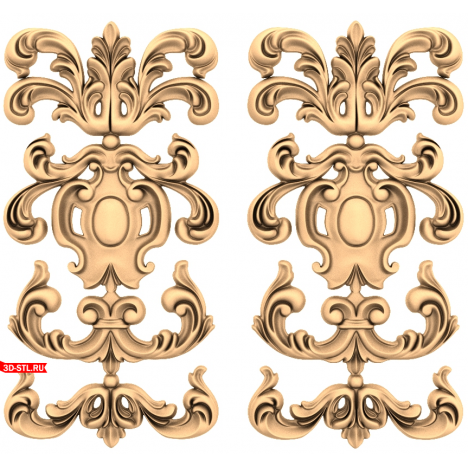 Elegant decor in STL format for CNC milling