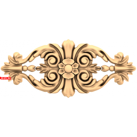 Luxurious Flower - 3D decorative model in STL format for CNC