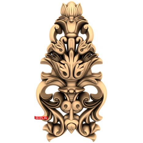 Decor 3D model in STL format for CNC milling