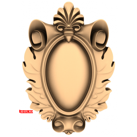 Baroque Decor Inspiration - 3D model for milling