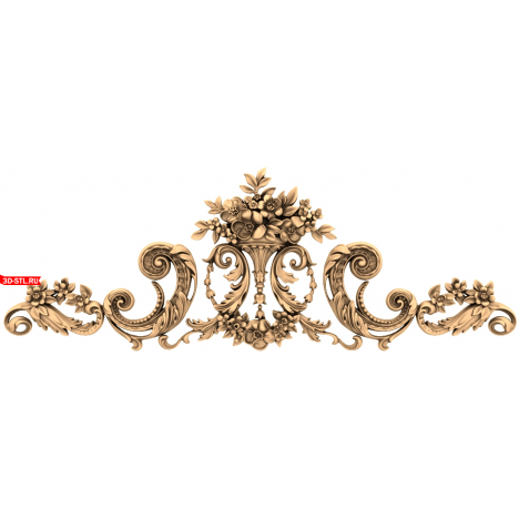 Floral Ornament - 3D STL Model for CNC