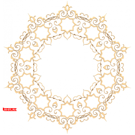 Star Coil Decor - 3D model for CNC machine