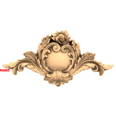 Luxurious floral ornament - 3D model for CNC