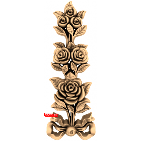 Elegant Rose Decor - 3D STL Model for CNC