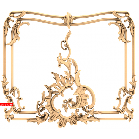 Elegant 3D model of a frame in STL format for CNC