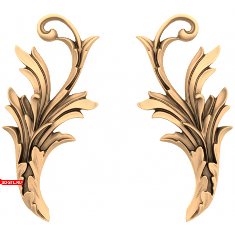 Luxurious Leaves - 3D model in STL format for CNC