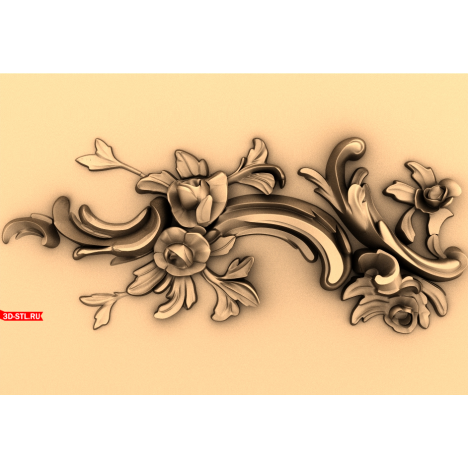 Elegant decor in STL format for CNC machines