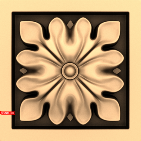 Floral Symphony Decor - 3D STL model for CNC