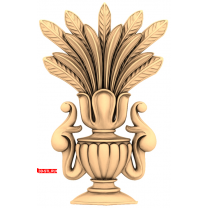 A flowerpot with leaves