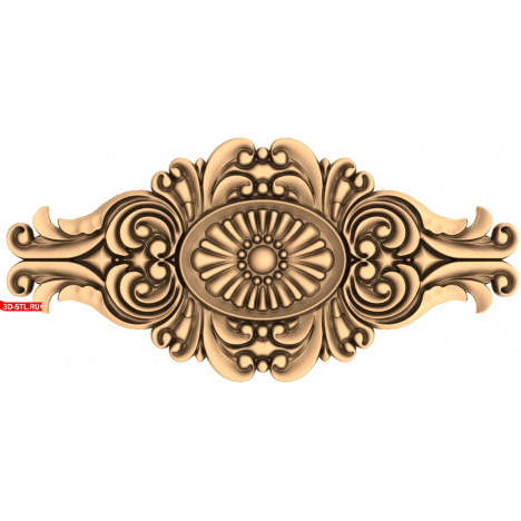 Elegant decor in STL format for CNC machine