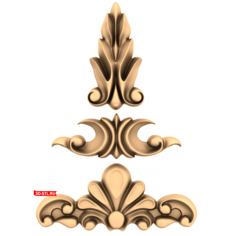 3D model of the Elegant Lines decor for CNC