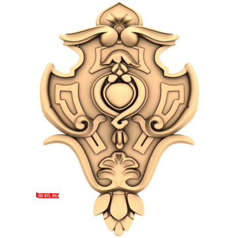 Elegant Shield - 3D decorative model in STL format for CNC