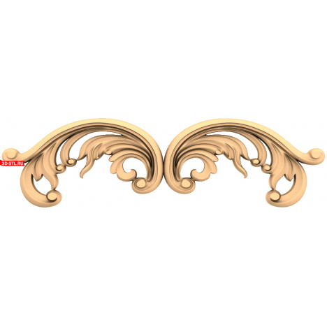 Classic Curl Decor - 3D model in STL format for CNC