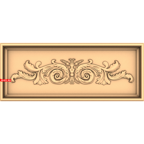 Floral Ornament - 3D STL Model for CNC