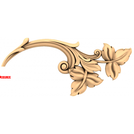 Spring Leaves Decor - 3D model in STL format for CNC