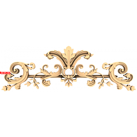 Luxurious Ornament Decor - 3D model in STL format for milling