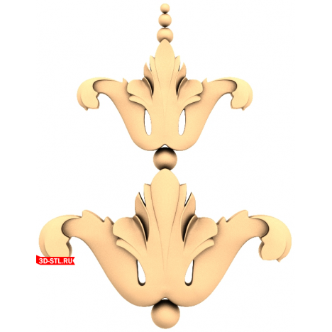 A luxurious decorative element - a 3D STL model for a CNC router