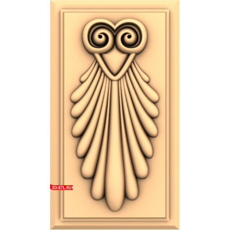 Elegant Owl - 3D model in STL format for CNC