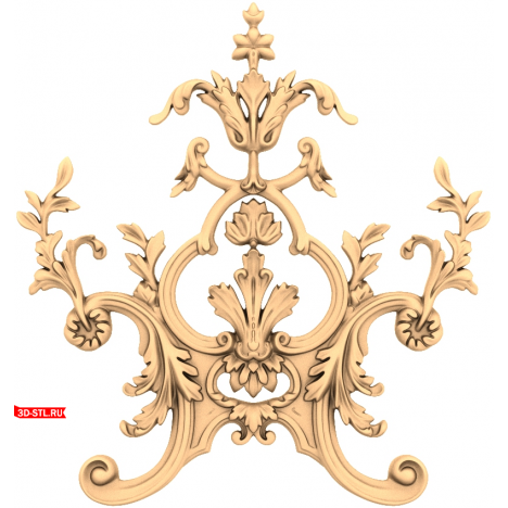 Royal Wreath - 3D decorative model in STL format for CNC