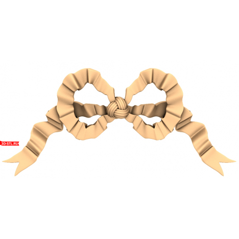 Elegant Bow Decor - 3D model in STL format for CNC