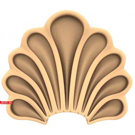 Seashell Decor - 3D STL model for CNC