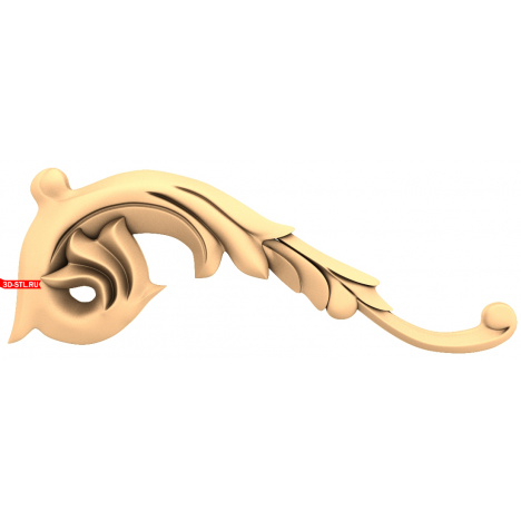 Ornamental Curve - 3D STL Model for CNC Router