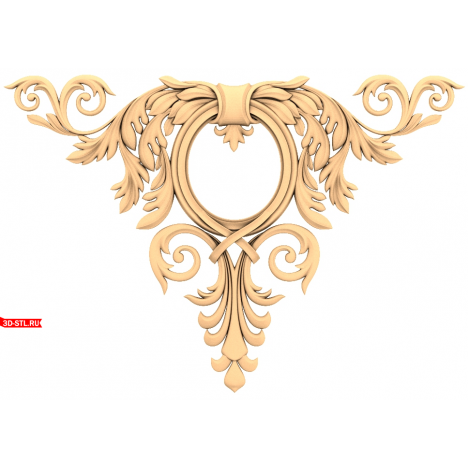 3D model of the Luxurious Ornament decor for CNC