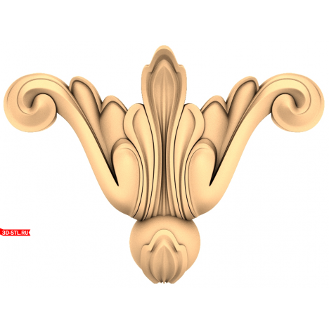 Flora model - 3D decor in STL format for CNC