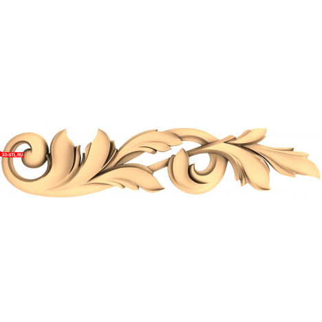 Graceful Branch Decor - 3D STL model for CNC machine