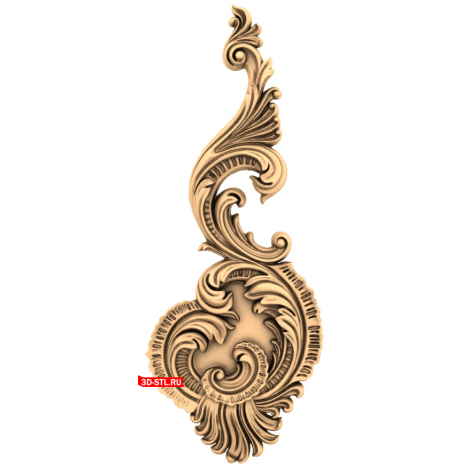 Elegant Curl - 3D decorative model in STL format