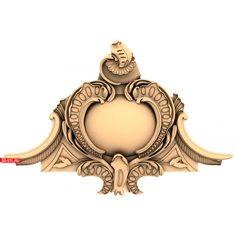 Elegant decor in STL format for CNC machine