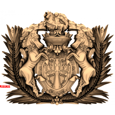 Coat of Arms Symbol of Courage - 3D model for CNC machine