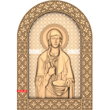 Saint Petka Icon - 3D model for milling