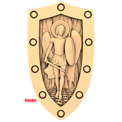 Archangel Michael Icon - 3D STL model for CNC