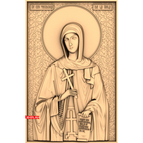 Icon of Saint Theodora - STL model for CNC