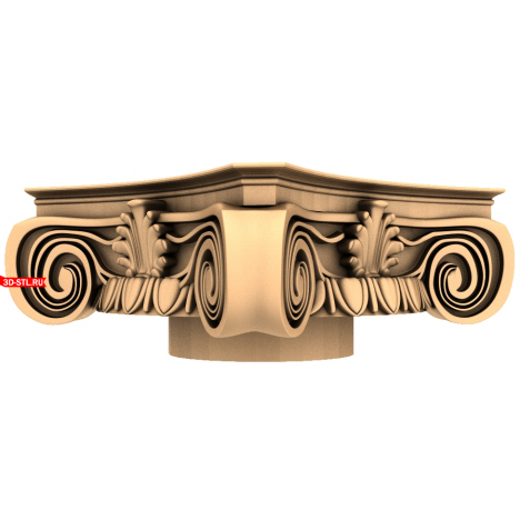 Capital Elegantia Ionica - 3D STL model for CNC machine