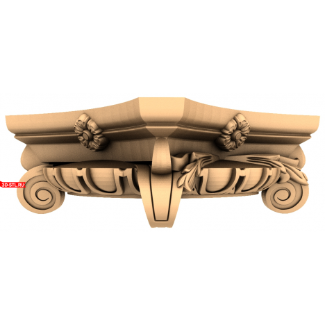 Capital Ornamental Return - STL model for CNC