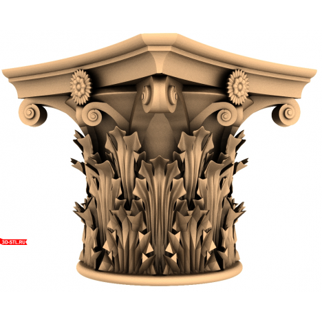 3D model of the capital for CNC in STL format