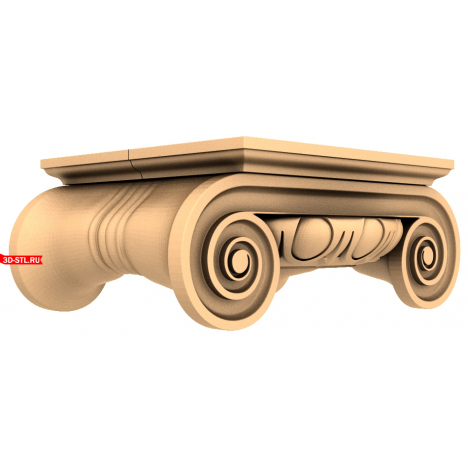 Capital Elegant Ionic Grail - 3D STL model for CNC