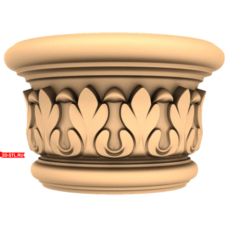 3D STL model of a capital for CNC - Florentine grace