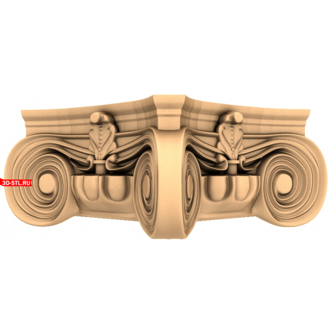 3D model of the Winged Ionica capital in STL format for CNC