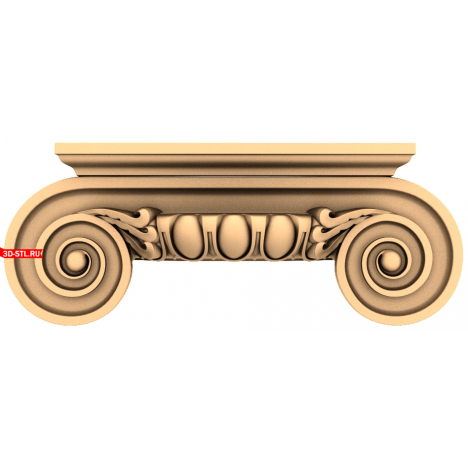 Ionic Elegy - STL model of the capital for CNC